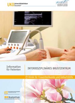 Infobroschüre für die an Mammakarzinom-erkrankte Patientin